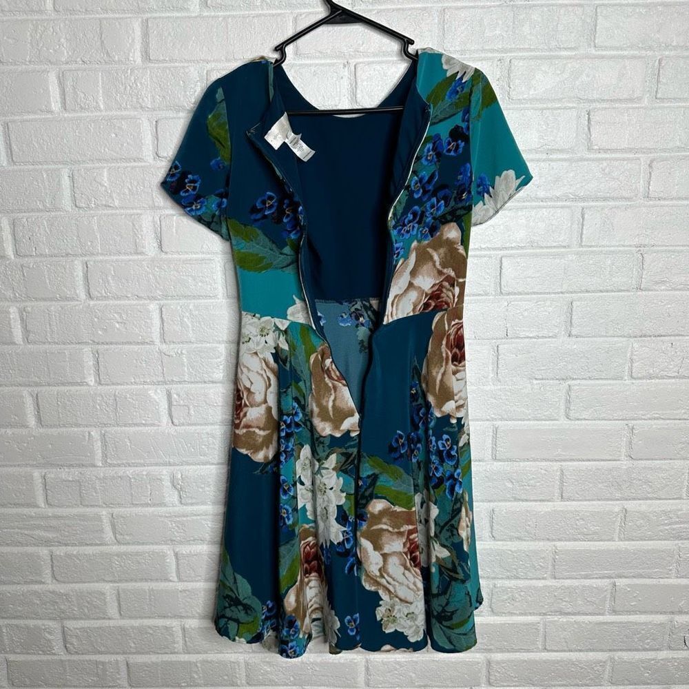 Corey Lynn Calter Paeonia Blue Floral A-Line Dress size 2 - Picture 8 of 8
